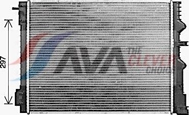 Радиатор охлаждения двигателя AVA для Smart Fortwo III (C453, A453) 2014-2026. Артикул RT2667
