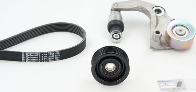 Приводной ремень поликлиновой с роликами (комплект) ContiTech для Honda Crossroad 2007-2010. Артикул 7PK2061K1
