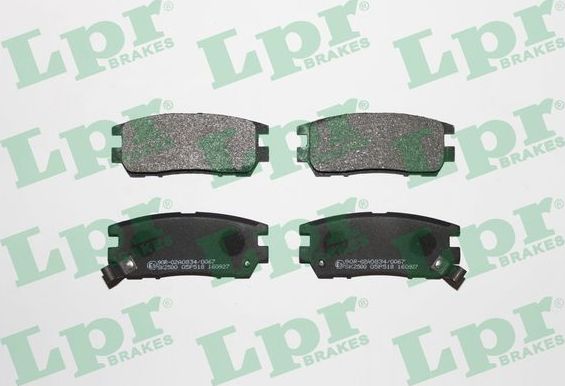 Тормозные колодки LPR задние для Mitsubishi Sigma 1990-1994. Артикул 05P518