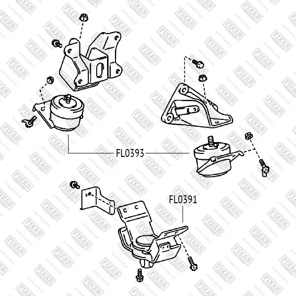 Опора двигателя TOYOTA LAND CRUISER 02- передн. (Fixar). Артикул FL0393