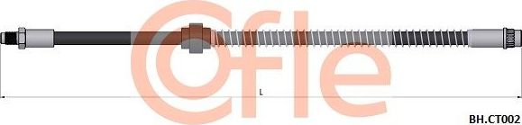 Тормозной шланг Cofle передний правый/левый для Citroen Xantia I 1997-2003. Артикул 92.BH.CT002