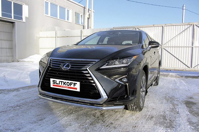 Защита Slitkoff переднего бампера d57 для Lexus RX350 IV 2015-2026. Артикул LRX15-002