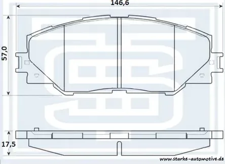 Колодки тормозные передние (Starke). Артикул 179899