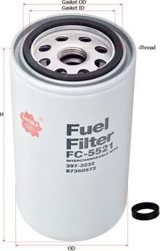 Топливный фильтр Sakura. Артикул FC-5521