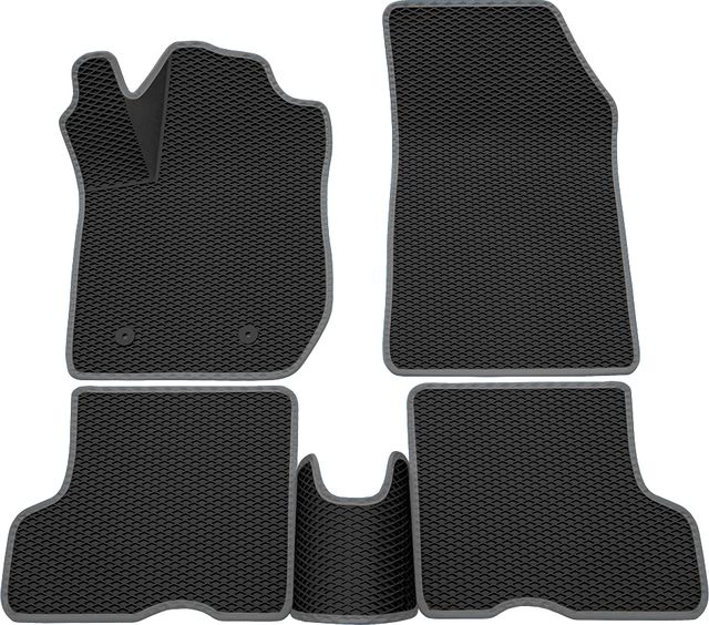 Коврики Rezkon 3D EVA Ромб резиновые для салона Lada Xray Оptima 2015-2026 Серый кант. Артикул 9239055102