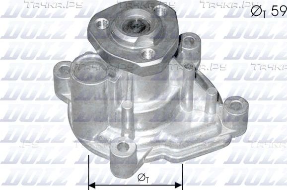 Помпа (водяной насос) Dolz для Volkswagen Polo IV 2002-2006. Артикул A218