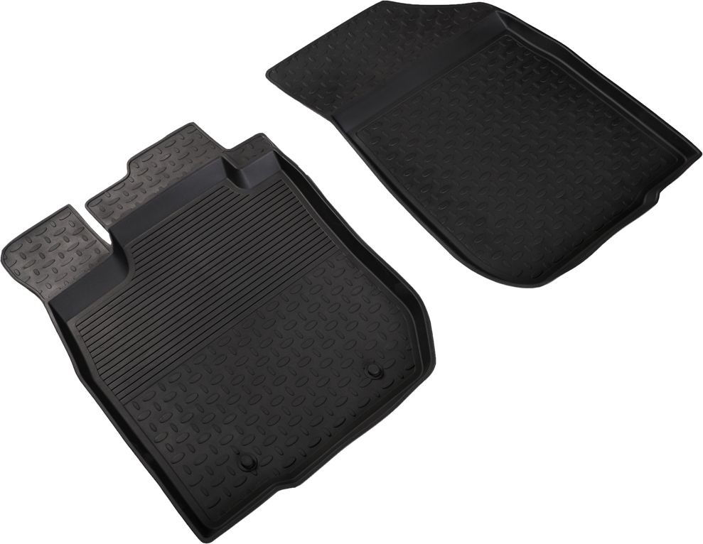 Коврики резиновые Seintex (передний ряд) с высоким бортиком для салона Lada Largus 2012-2026. Артикул 98812