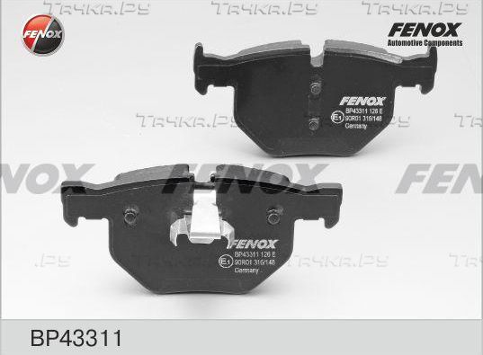 Тормозные колодки Fenox задние для BMW X5 III (F15) 2013-2018. Артикул BP43311