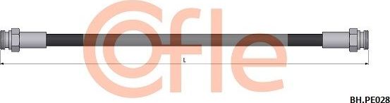Тормозной шланг Cofle задний правый/левый для Peugeot 406 I 1995-2004. Артикул 92.BH.PE028