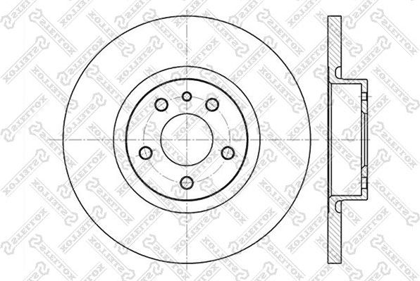 Тормозной диск Stellox передний для Alfa Romeo 147 I 2001-2010. Артикул 6020-1017-SX