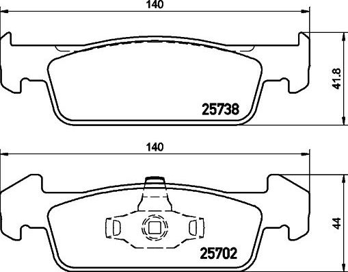 Тормозные колодки Mintex передние для Renault Logan II 2013-2026. Артикул MDB3375