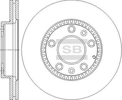 Тормозной диск Sangsin Hi-Q передний для Mazda 6 I (GG) 2002-2007. Артикул SD4434