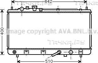 Радиатор охлаждения двигателя AVA. Артикул MZ2168
