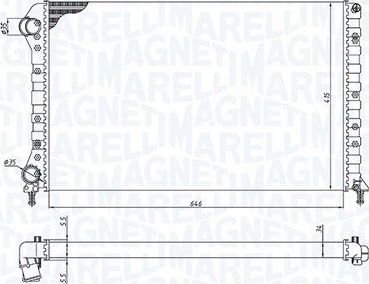 Радиатор охлаждения двигателя Magneti Marelli. Артикул 350213194400