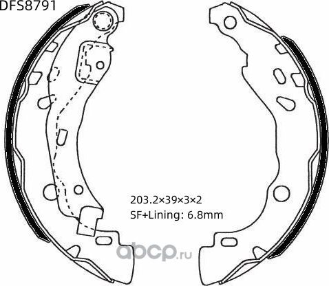 Колодки тормозные барабанные Double Force. Артикул DFS8791