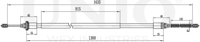 Трос ручного тормоза (Unio). Артикул CAB-60042