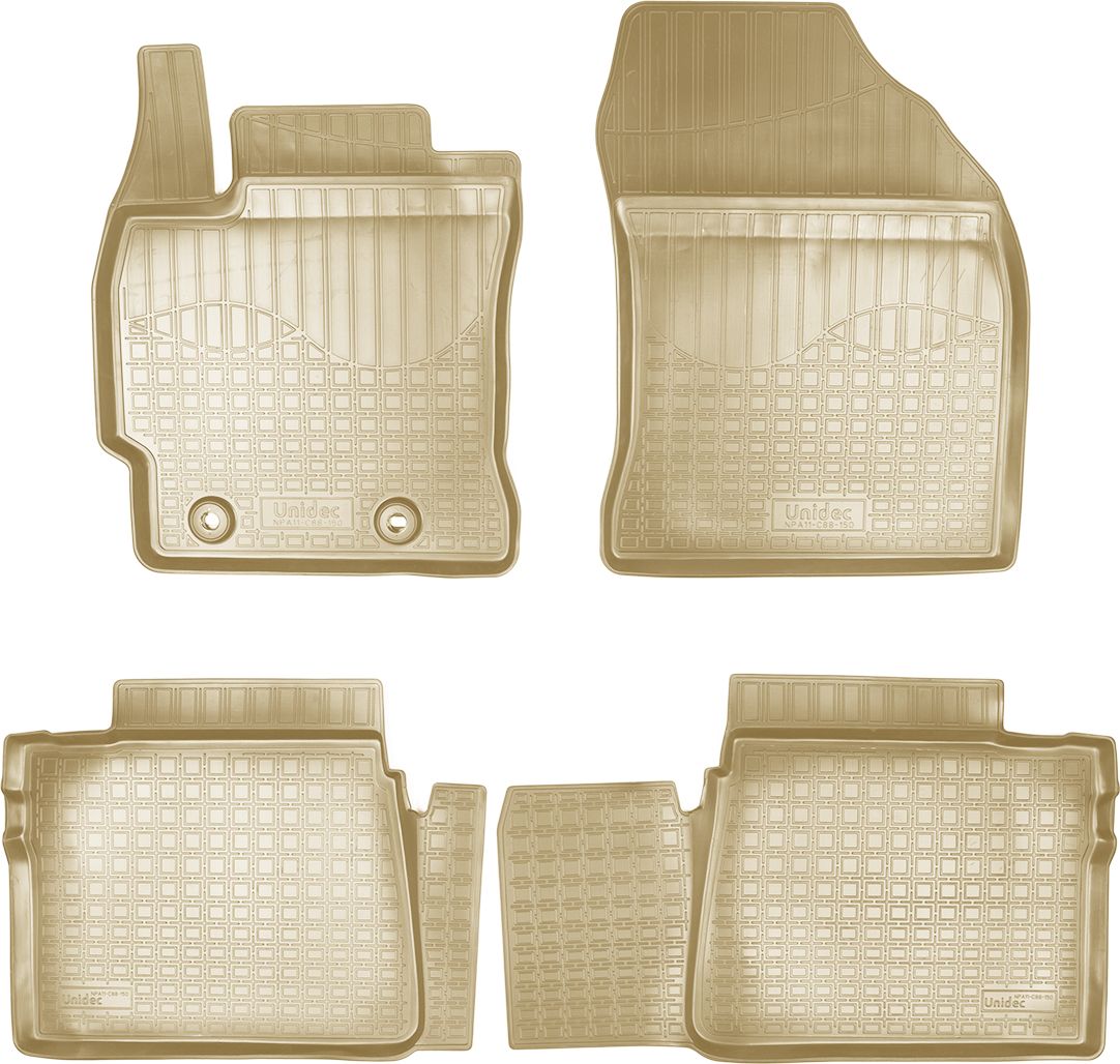 Коврики Норпласт (оригинальный крепеж) для салона Toyota Corolla E160 2013-2019 БЕЖЕВЫЙ. Артикул NPA11-C88-150-B