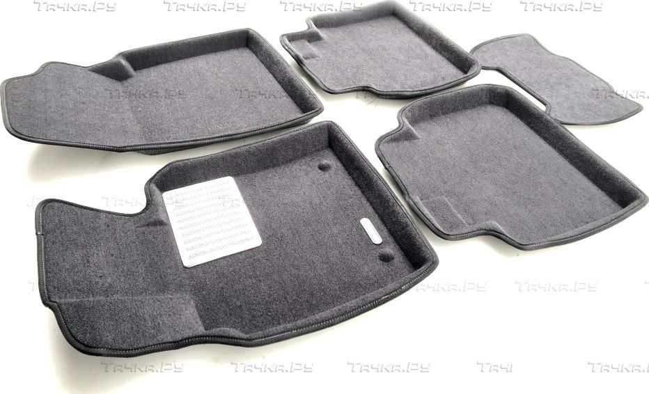 Коврики текстильные Euromat 3D Lux для салона Toyota Camry 70 (V70, XV70) 2018-2026 (вкл. GR Sport) Темно-серые. Артикул EM3D-005101G