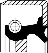 Сальник 23x35x8 Corteco (FPM (Fluor-Kautschuk)). Артикул 12017271B