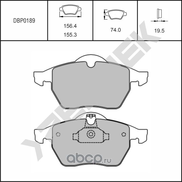 Колодки тормозные дисковые передние OPEL CALIBRA A 89-97 B 95-03 (Zennek). Артикул DBP0189
