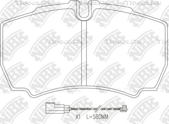 Тормозные колодки NiBK задние для IVECO Daily IV 2006-2011. Артикул PN0338W