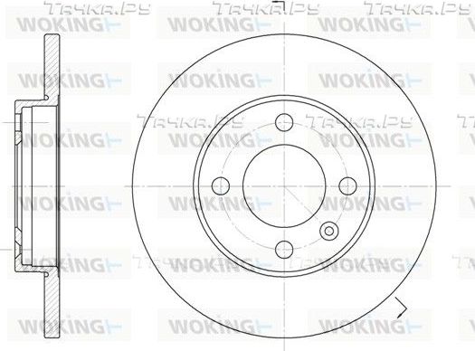 Тормозной диск Woking передний для Volkswagen Golf II 1979-1993. Артикул D6088.01