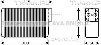 Радиатор отопителя (печки) AVA. Артикул SA6017