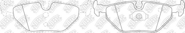 Тормозные колодки NiBK задние для BMW 5 III (E34) 1987-1996. Артикул PN0014