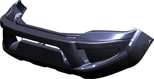 Бампер силовой передний АВС-Дизайн для Toyota Hilux Revo 2015-07.2018. БАЗОВЫЙ, без оптики, черный. Артикул ABC.TOHIL.FB.06B