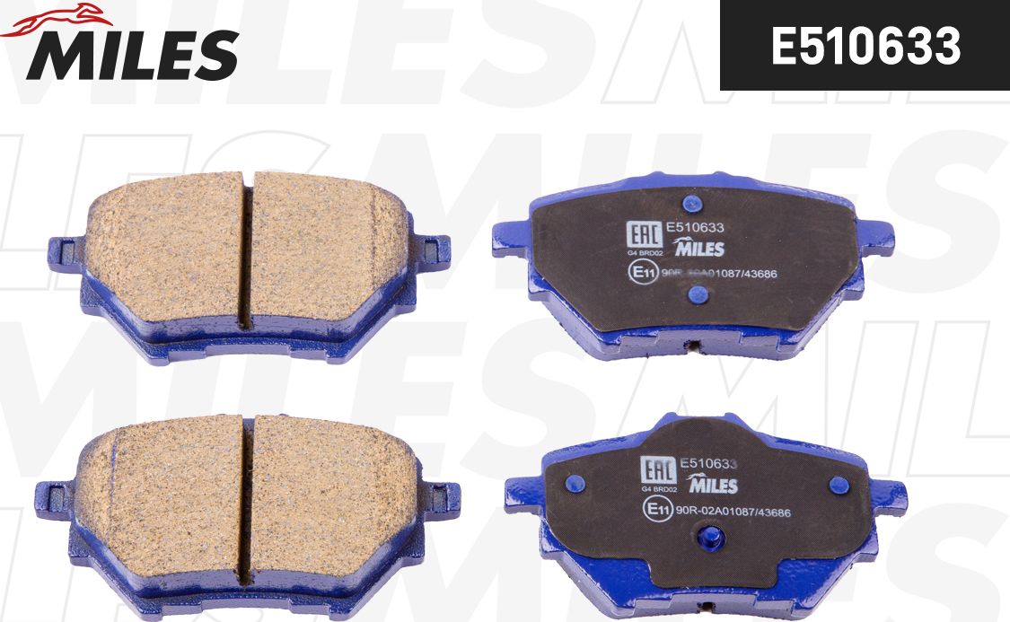 Тормозные колодки Miles (Керамика). Артикул E510633