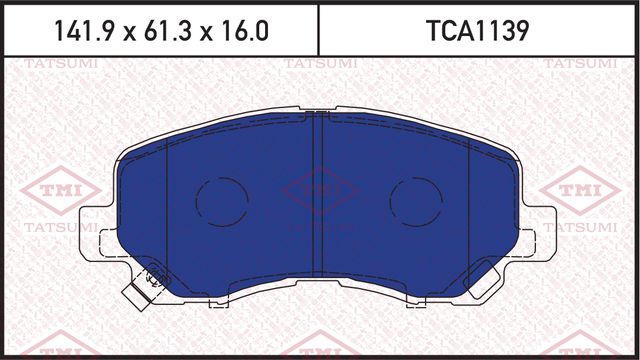Колодки тормозные MAZDA CX-5 11- перед. (Tatsumi). Артикул TCA1139