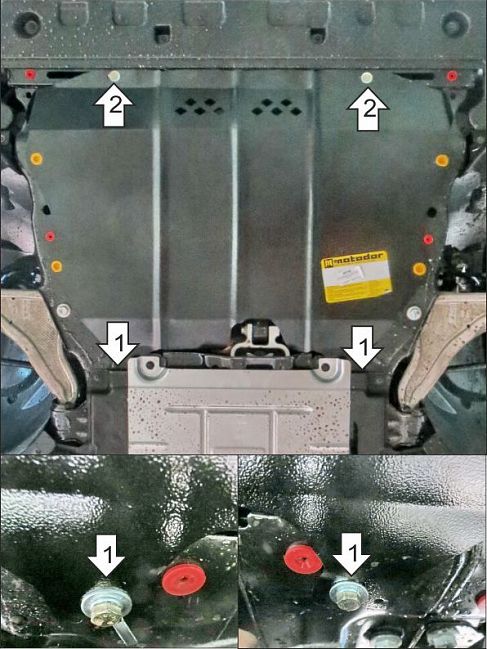 Защита Мотодор для картера и КПП Ford Mondeo V седан 2015-2019. Артикул 70703