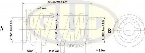 Пружина подвески G.U.D.. Артикул GCS004212