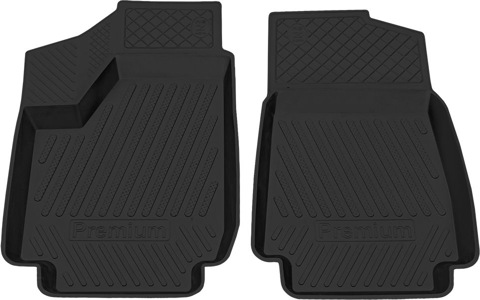 Коврики Rezkon резиновые (премиум) передние для салона Lada (ВАЗ) 2131 (Нива) 1995-2026. Артикул 1539035100