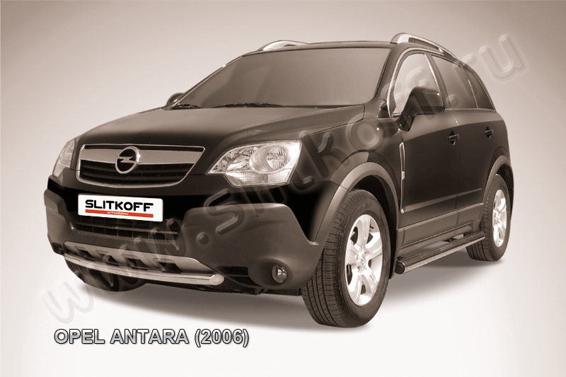 Защита Slitkoff переднего бампера d57 для Opel Antara 2006-2011. Артикул OPAN005