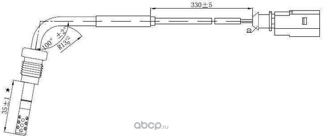 Датчик температуры выхлопных газов AUDI (A4/A5/A6/A8/Q7) VW TOUAREG (7P5) 3.0 V6 TDI (2010>) PORSCHE (Magtechnic). Артикул mag0006og