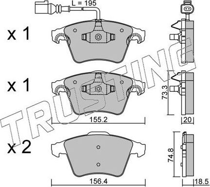 Тормозные колодки Trusting. Артикул 568.0