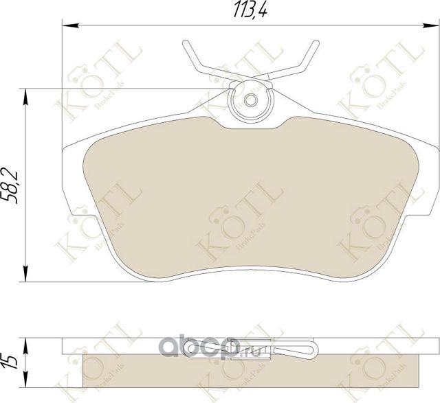 Колодки тормозные дисковые задние к-т CITROEN JUMPY/FIAT SCUDO/PEUGEOT EXPERT 07 (Kotl) Kotl. Артикул 1740kt