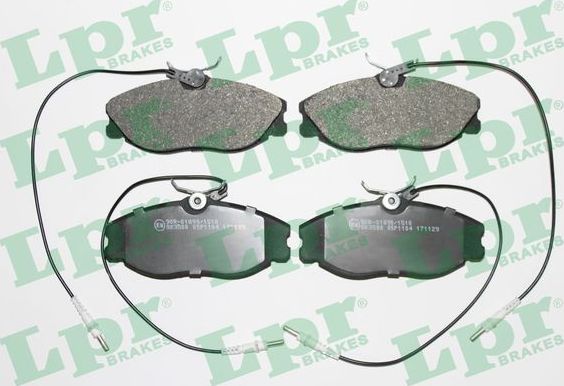 Тормозные колодки LPR передние для Peugeot 607 I 2000-2005. Артикул 05P1104