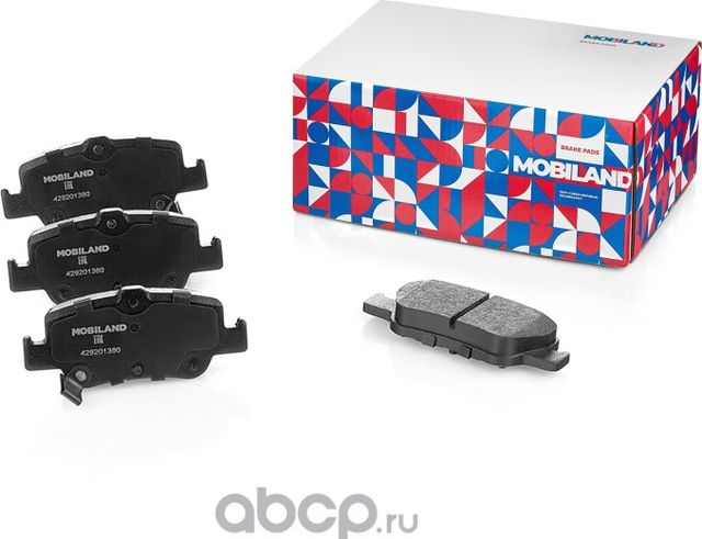 Колодки тормозные дисковые задние (4 шт.) с п/шум. пласт. TOYOTA AURIS (_E18_) (Mobiland). Артикул 429201380