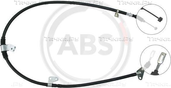 Трос ручника (тросик ручного тормоза) ABS. Артикул K14547