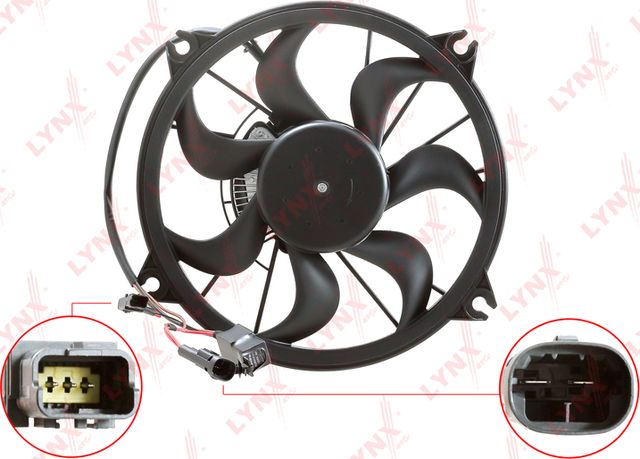 Вентилятор радиатора двигателя LYNXauto для Citroen C5 I 2004-2008. Артикул RF-1779