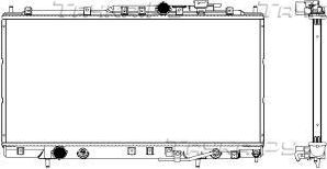 Радиатор охлаждения двигателя Sakura для Dodge Stratus II 2000-2005. Артикул 3321-1030