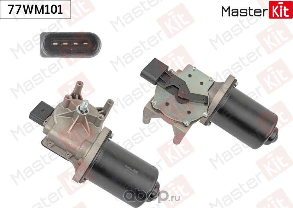 Мотор стеклоочистителя перед. Skoda FABIA II (542, 545)/ROOMSTER (5J) 2006 - 201 (Master KIT). Артикул 77WM101