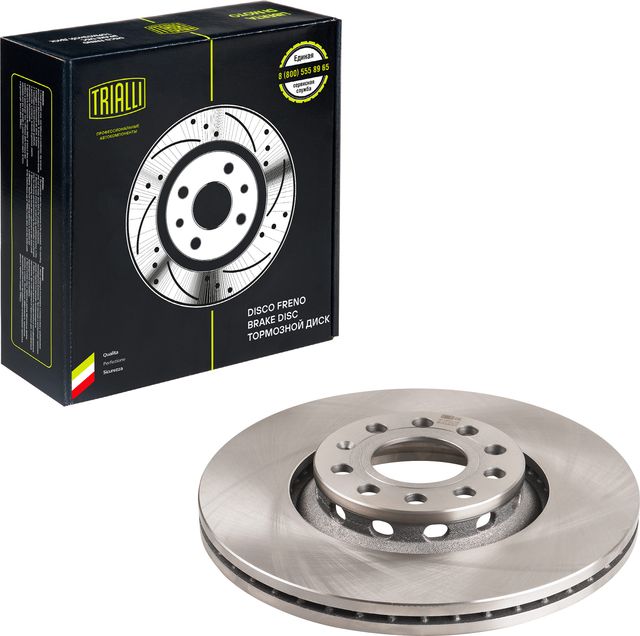 Тормозной диск Trialli передний для SEAT Exeo 2008-2013. Артикул DF 180131