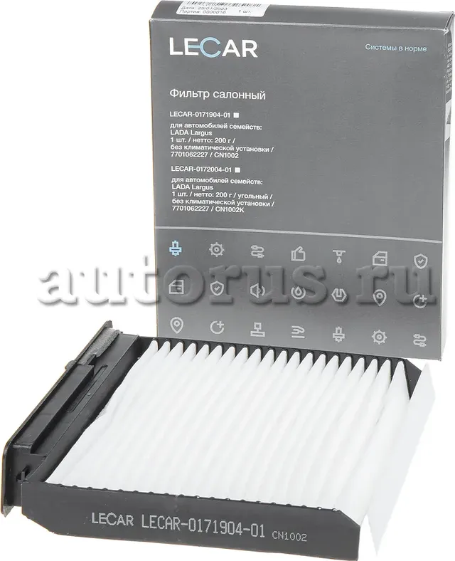 Фильтр салонный LADA Largus/Nissan K12, E11, G15, D10 (Lecar). Артикул LECAR017190401