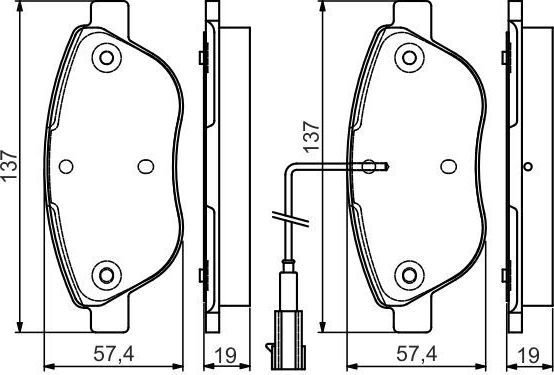 Тормозные колодки Bosch. Артикул 0 986 495 086