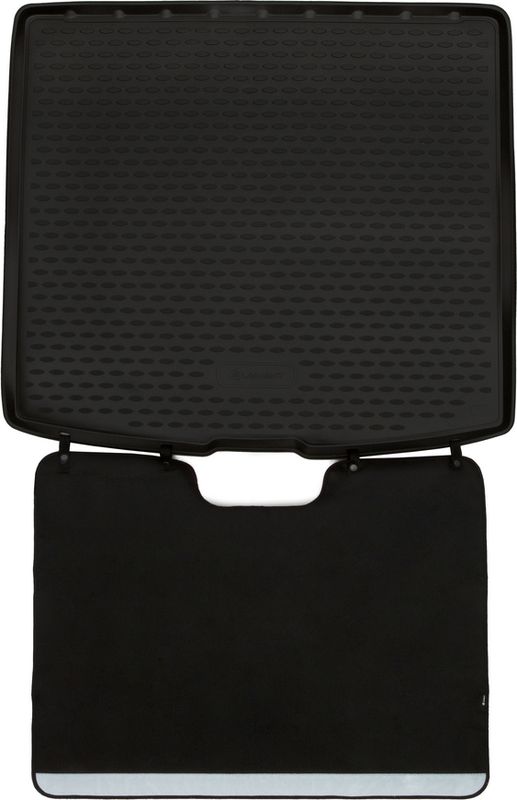 Коврик Element Econom для багажника с функцией защиты бампера Renault Kaptur 4WD, 2WD (для комплектаций с фальш-полом) 2016-2026. Артикул ELEMENT.SET.011