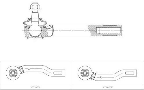 Наконечник рулевой тяги CTR. Артикул CE1093R