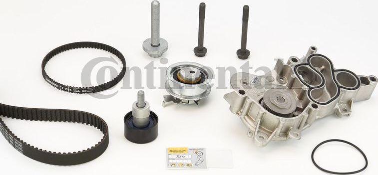 Помпа (водяной насос) с комплектом ремня ГРМ ContiTech для Volkswagen Polo VI 2017-2026. Артикул CT1167WP1PRO